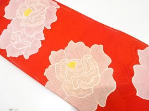 薔薇模様織り出し　名古屋帯